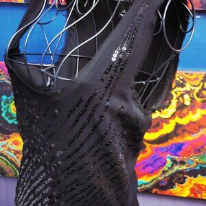 White House Black Market ~ Sz S ~ Sequin Sleeveless Blouse ~ Excellent Condition